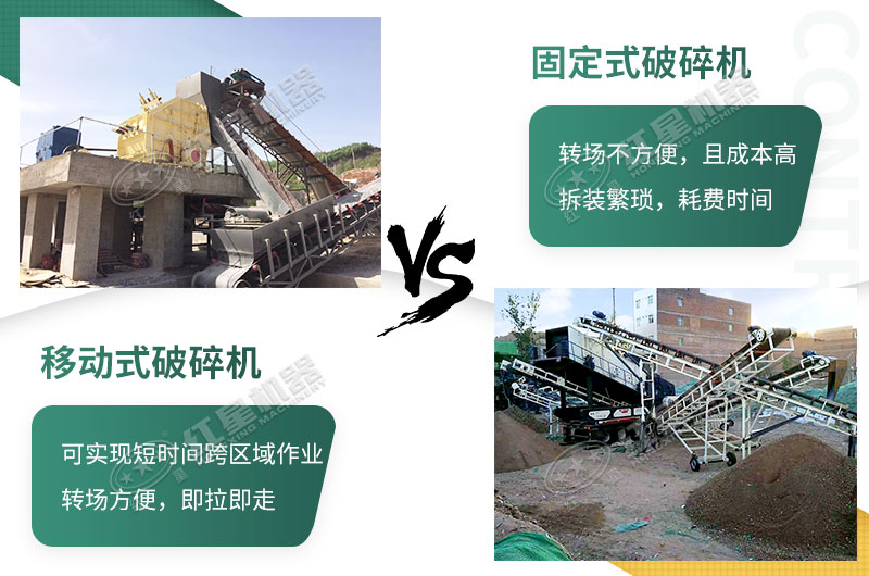 流動粉碎石機，可以隨時轉場停車生產(chǎn)的破碎生產(chǎn)線